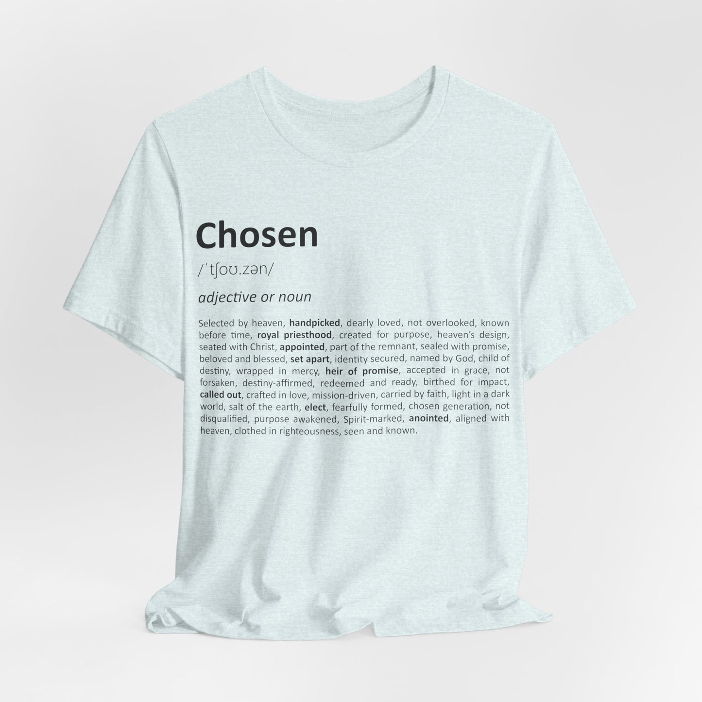 Chosen Definition – Faith Identity Christian Unisex Tee