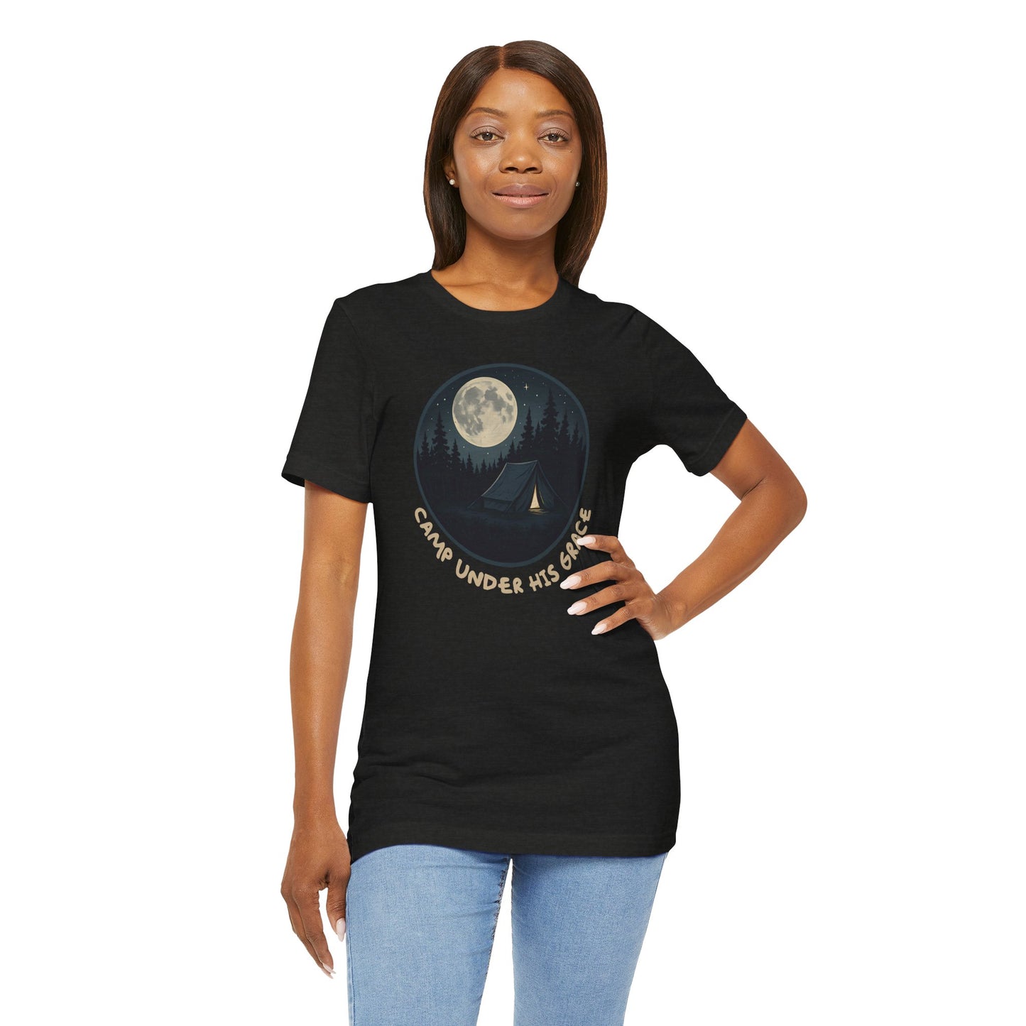 Camp Under His Grace – Unisex Christian Camping Tee