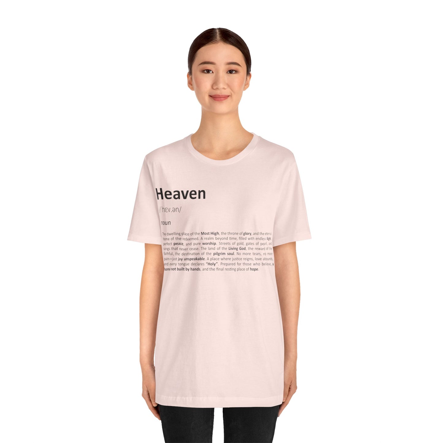 Heaven Definition – Faith-Inspired Unisex T-Shirt - pink color for women