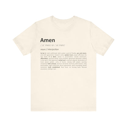 Amen Definition – Faith-Inspired Unisex T-Shirt - beige for women