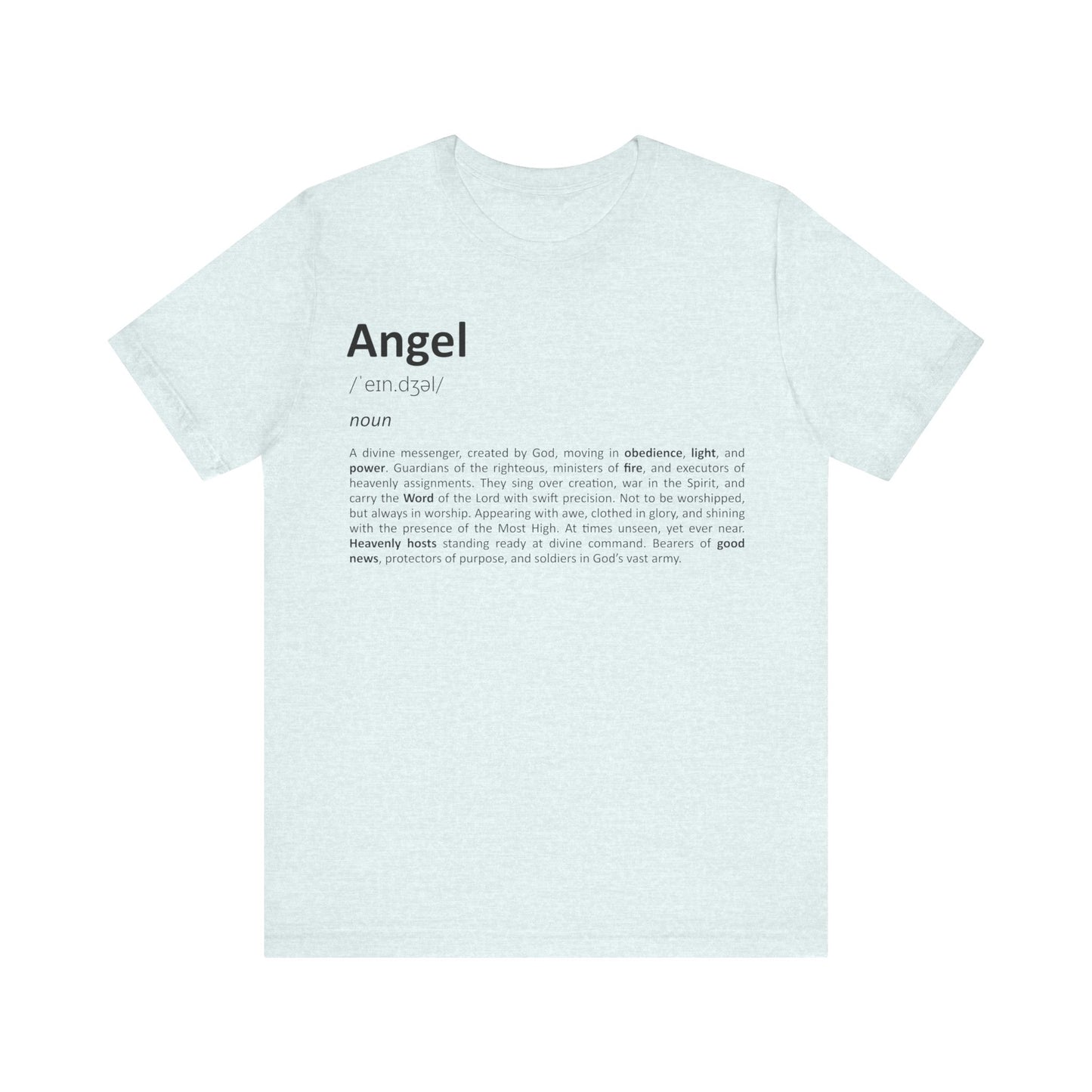 Angel Definition – Heavenly-Inspired Unisex T-Shirt - light blue color