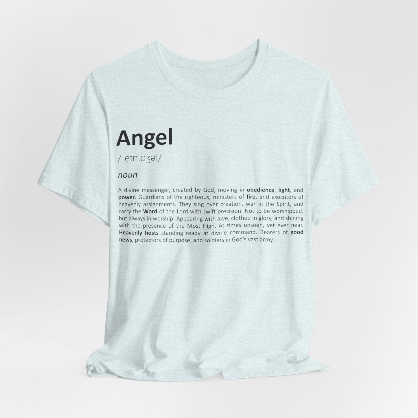 Angel Definition – Heavenly-Inspired Unisex T-Shirt - light blue for men