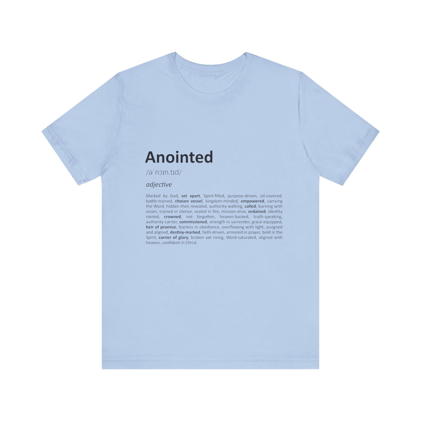 Anointed Definition – Unisex Christian T-Shirt - light blue