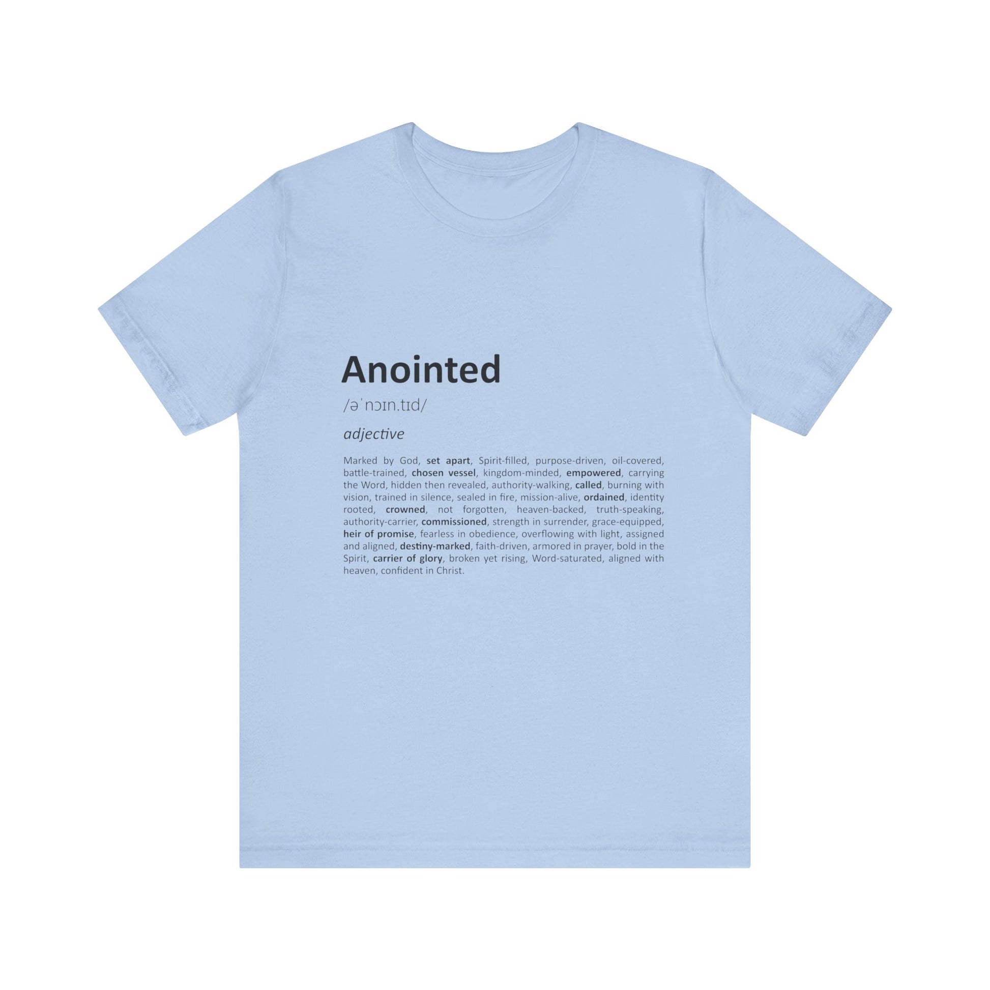 Anointed Definition – Unisex Christian T-Shirt - light blue