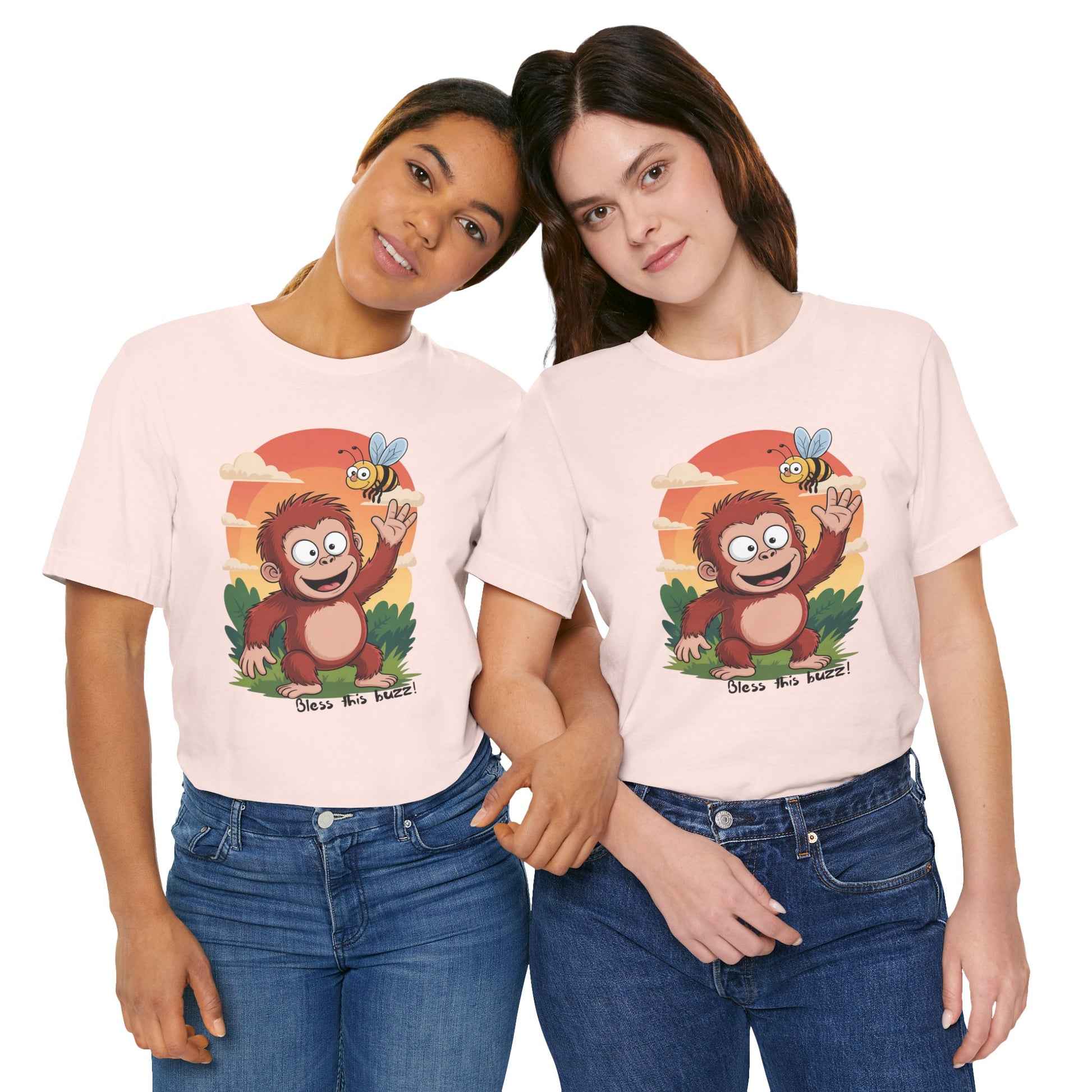 Bless This Buzz - Unisex Eco-Friendly Christian T-Shirt - beige for women