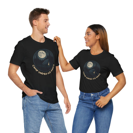 Camp Under His Grace – Unisex Christian Camping Tee - for couples