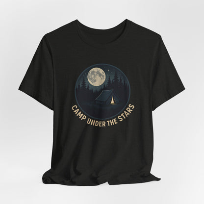 Camp Under the Stars – Christian Camping Tee - black for women 2