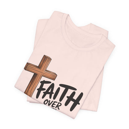 Faith Over Flip-Flops – Unisex Christian Summer T-Shirt - pink folded