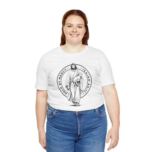 Held By Mercy – Unisex Christian T-Shirt - white for women