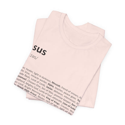 Folded pink tank top with text on a white background