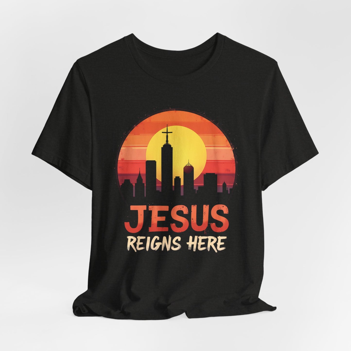 Jesus Reigns Here  – Unisex Faith Apparel - brown for men