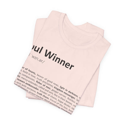 Folded pink tank top with text on a white background