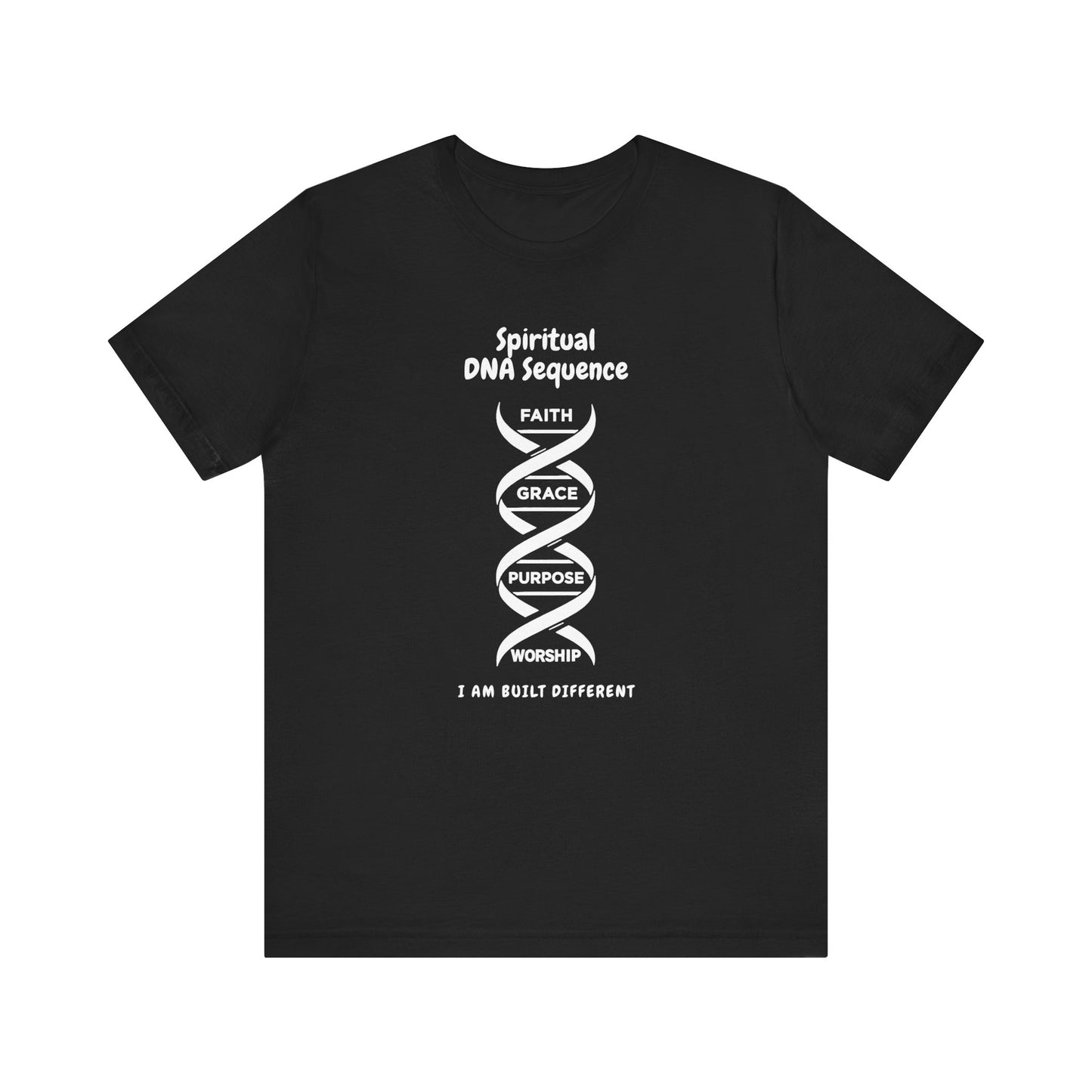 Spiritual DNA Sequence – Unisex Christian T-Shirt - black color