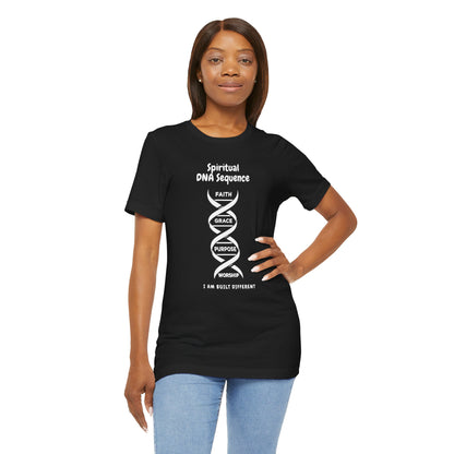 Spiritual DNA Sequence – Unisex Christian T-Shirt - black color for women