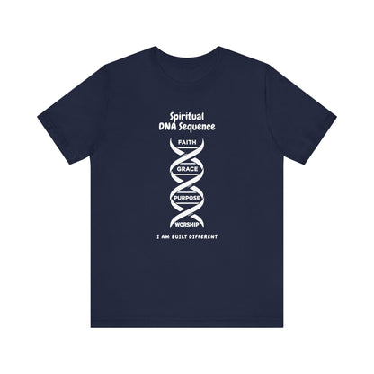 Spiritual DNA Sequence – Unisex Christian T-Shirt - navy blue color