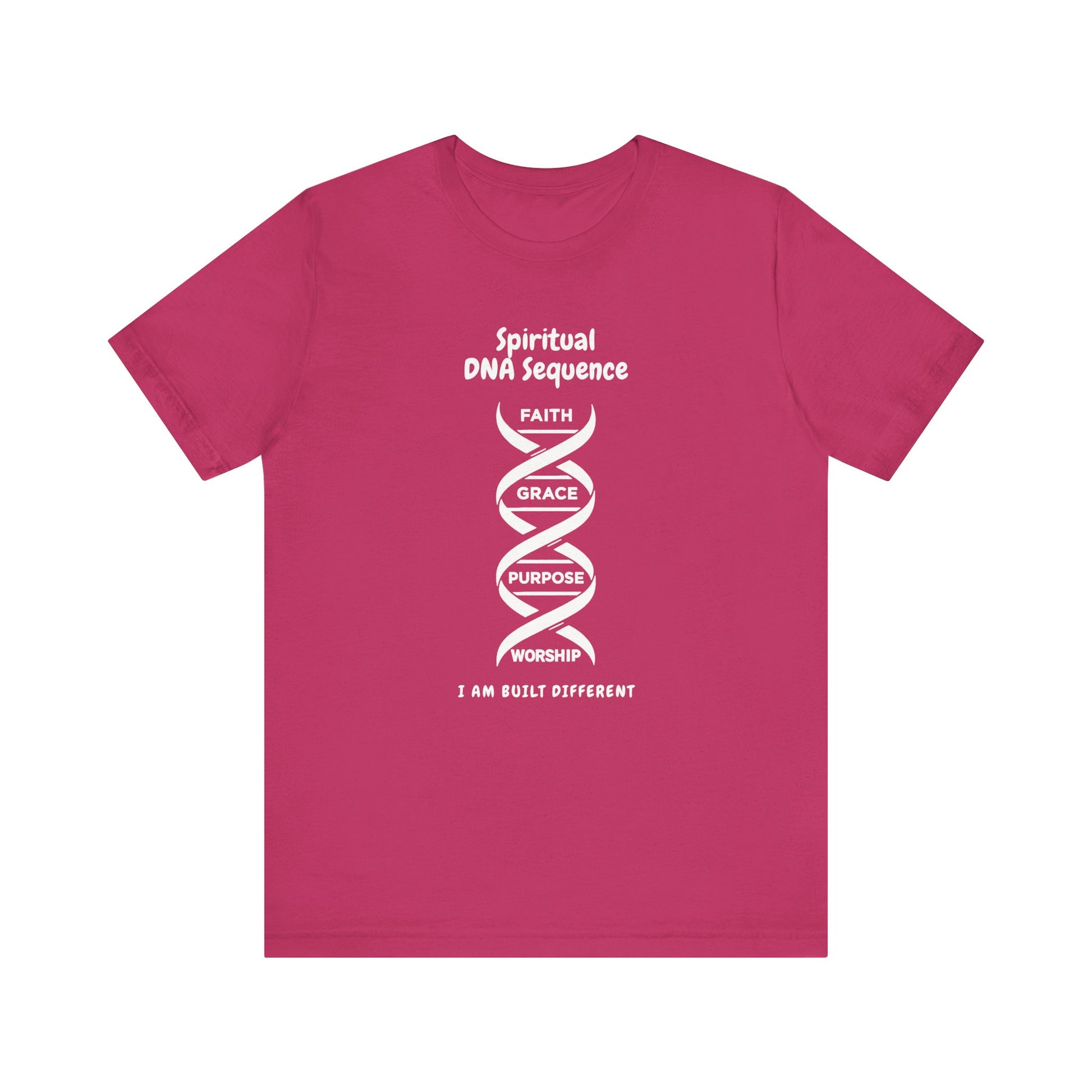 Spiritual DNA Sequence – Unisex Christian T-Shirt - pink color for women