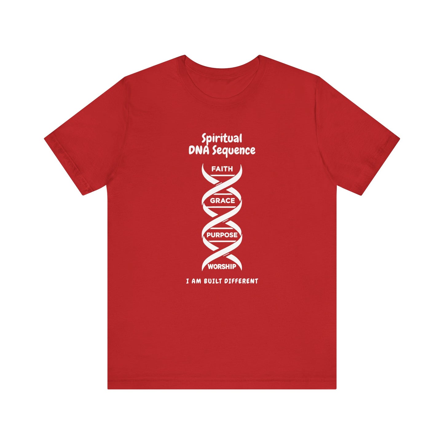 Spiritual DNA Sequence – Unisex Christian T-Shirt - red color
