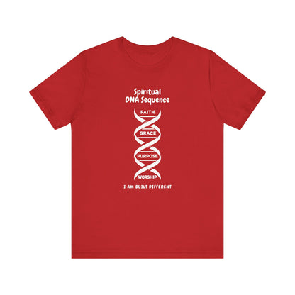 Spiritual DNA Sequence – Unisex Christian T-Shirt - red color