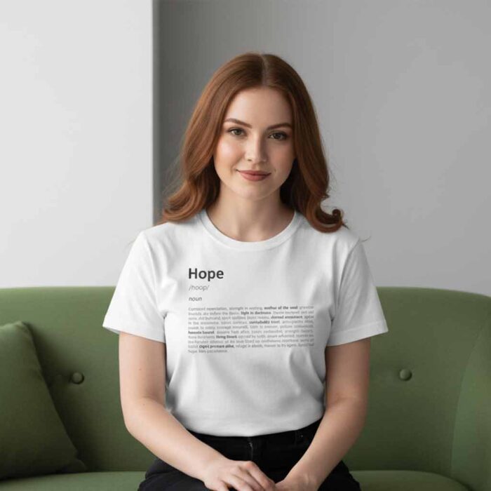 Hope-definition-tee-on-a-lady-sitting-on-a-couch