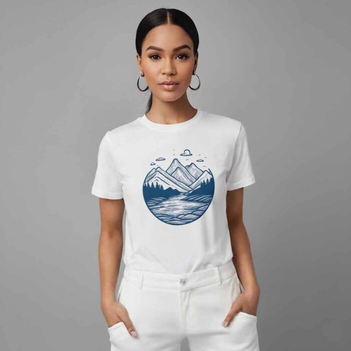 Peaceful Peaks – Faith & Creation Mountain T-Shirt