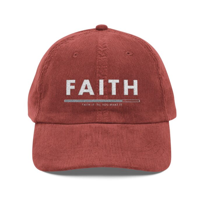 FAITH Corduroy Cap – Vintage Embroidered Christian Hat