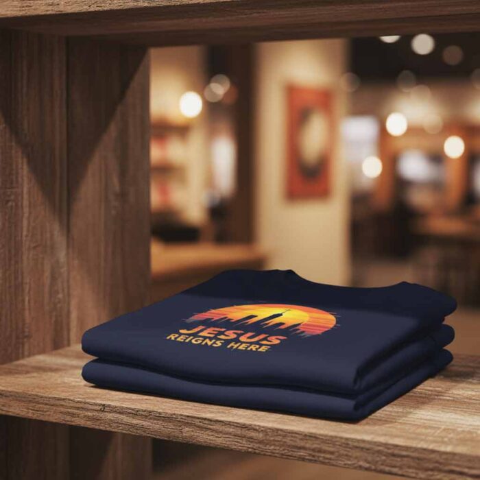 Jesus Reigns Here – Unisex Jersey Short Sleeve T-Shirt