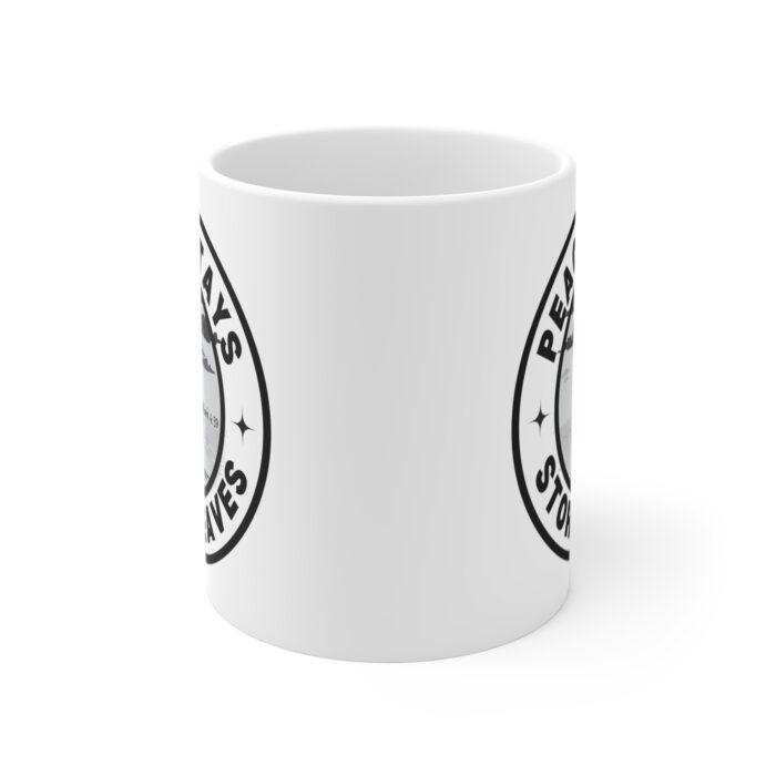 Peace Stays, Storm Leaves – Inspirational Coffee Cup