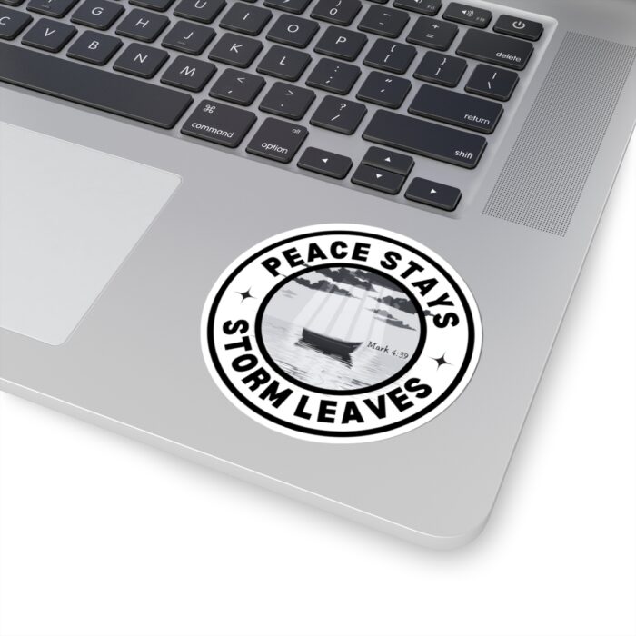 Peace Stays Storm Leaves – Inspirational Sticker