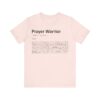 Prayer Warrior Definition Faith Unisex T-Shirt with bold dictionary-style typography celebrating spiritual strength