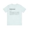 Redeemed Definition T-Shirt – Unisex Christian Tee in Soft Eco Cotton