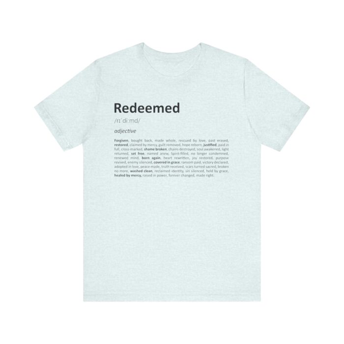 Redeemed Definition T-Shirt – Unisex Christian Tee in Soft Eco Cotton