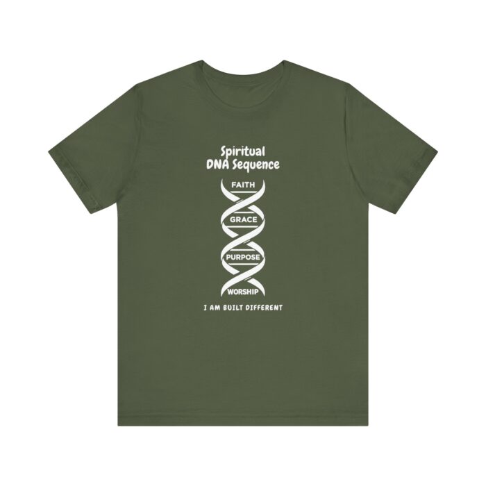 Spiritual DNA Sequence – Unisex Christian T-Shirt with Faith Strand Graphic