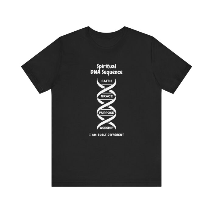 Spiritual DNA Sequence – Unisex Christian T-Shirt with Faith Strand Graphic