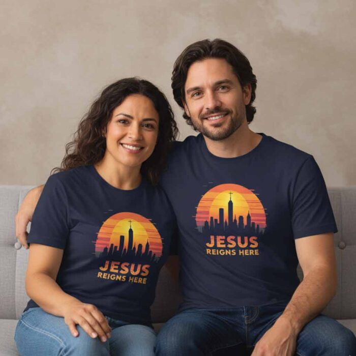 Jesus Reigns Here – Unisex Jersey Short Sleeve T-Shirt