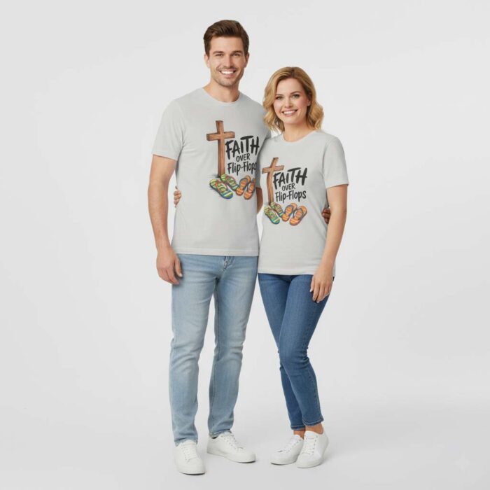 Faith Over Flip-Flops – Unisex Christian Summer T-Shirt