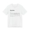 Worship Definition T-Shirt – Unisex Christian Tee in Soft Eco Cotton