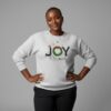 Heather-grey-Joy-to-the-World-Unisex-Christian-Sweatshirt-with-Christmas-wreath-and-festive-typography-design2