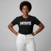 Heaven-Bound-Bold-Christian-Unisex-T-Shirt-black-on-a-beautiful-lady