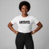 Heaven-Bound-Bold-Christian-Unisex-T-Shirt-white-on-a-beautiful-lady