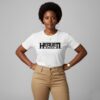 Heaven-Bound-Bold-Christian-Unisex-T-Shirt-white-on-a-beautiful-lady2