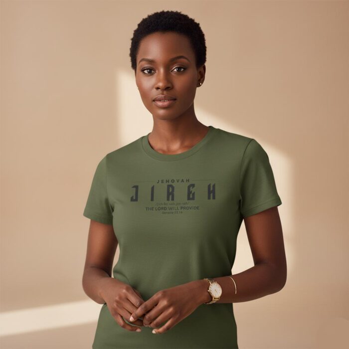 Military-green-Jehovah-Jireh-Unisex-Christian-T-Shirt-3