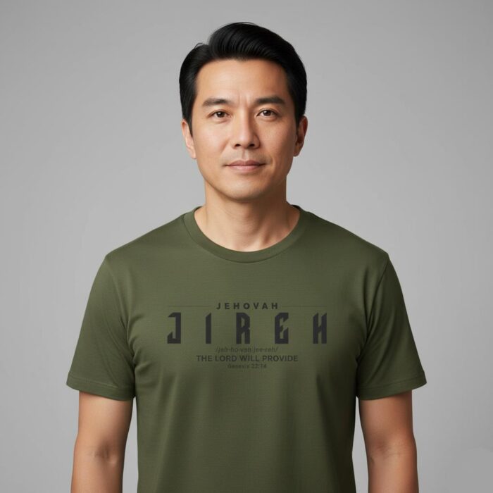 Military-green-Jehovah-Jireh-Unisex-Christian-T-Shirt-4