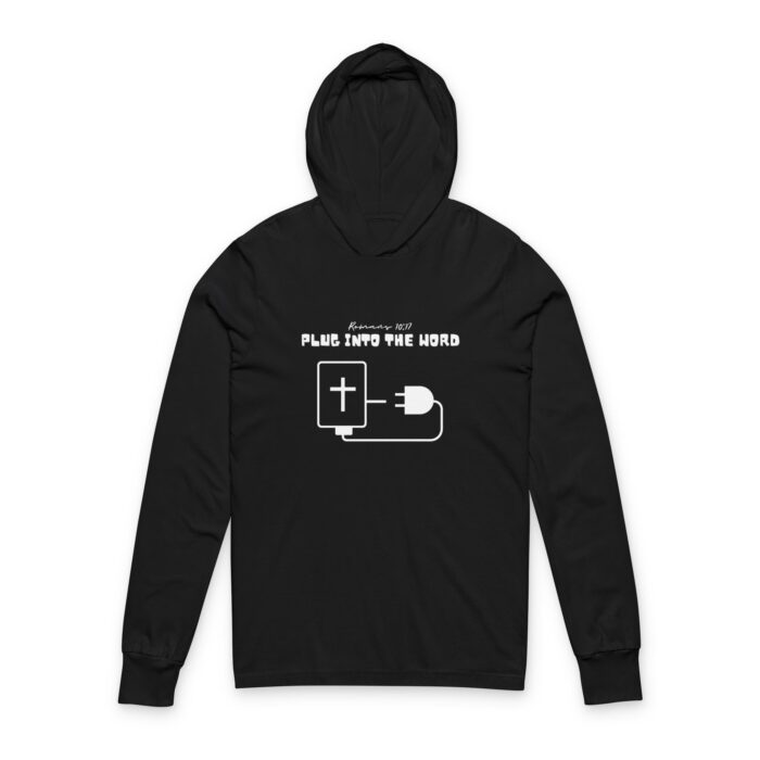 Plug Into The Word – Black Christian Hoodie