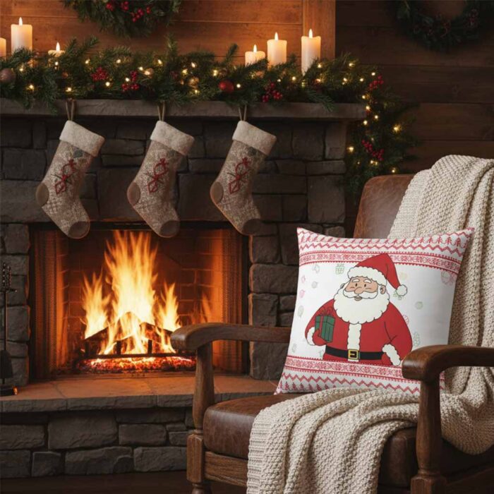 Santa-with-Gift-–-Christmas-Decorative-Pillow2