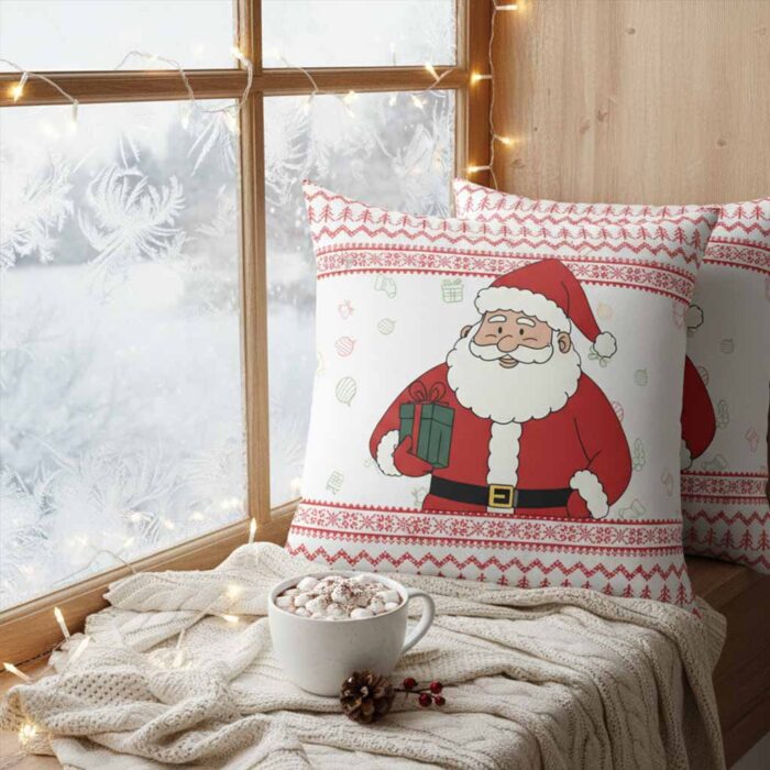 Santa-with-Gift-–-Christmas-Decorative-Pillow3
