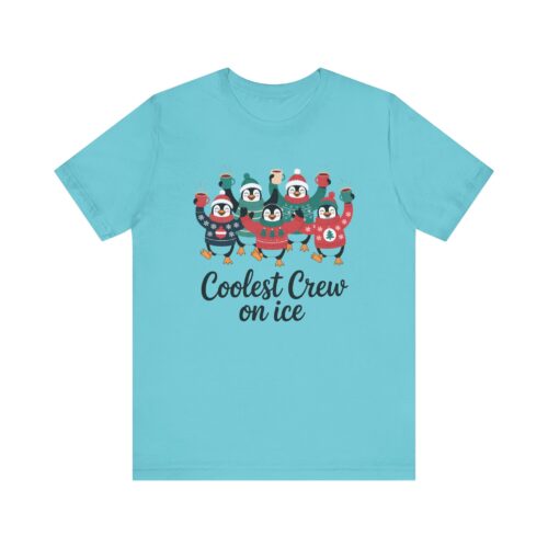 Coolest Crew on Ice – Unisex Christmas T-Shirt blue