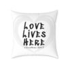 Love Lives Here – Christian Throw Pillow