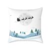 Santa Sleigh Ride Under Full Moon – Christmas Decorative Pillow