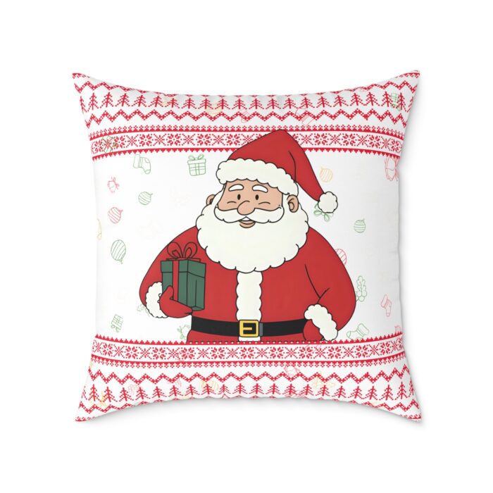 Santa with Gift – Christmas Decorative Pillow