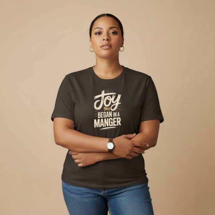 Joy-Began-in-a-Manger-Unisex-Christmas-T-Shirt